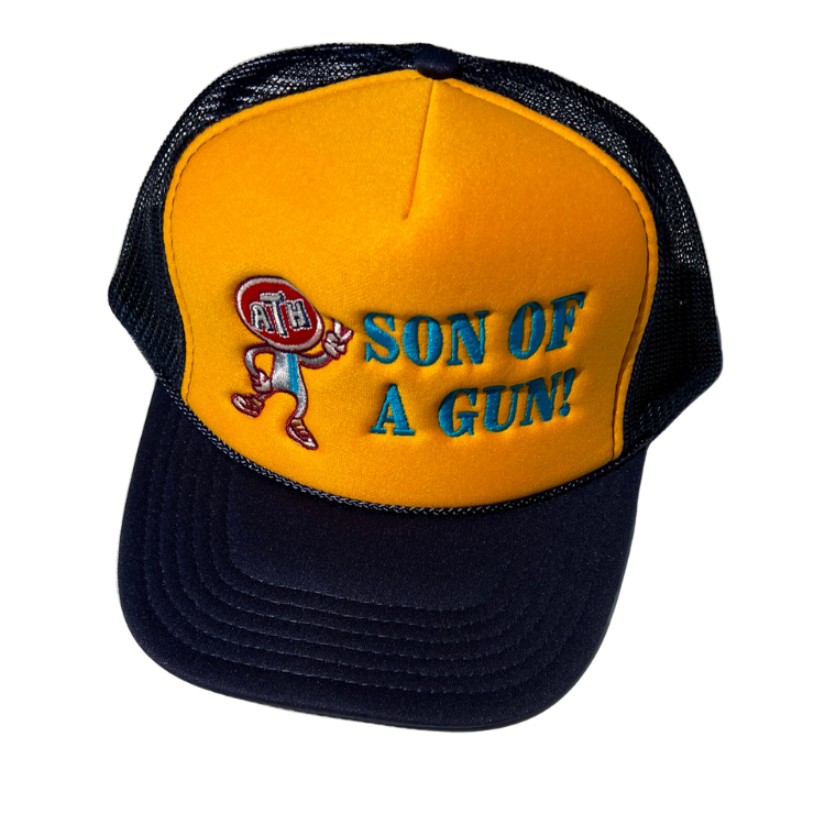 All Time High - The Roaring Sound Trucker Hat in Navy/Gold