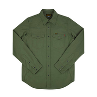 Iron Heart - 9oz Military Serge CPO Shirt in Olive