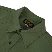 Iron Heart - 9oz Military Serge CPO Shirt in Olive