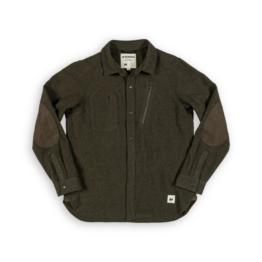 Beringia - Farallon Wool Plaid Shirt in Dark Green