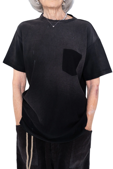 Dr. Collectors - Model T. Destroyed Pocket Organic & Recycled Cotton Sunfaded Smoke Black