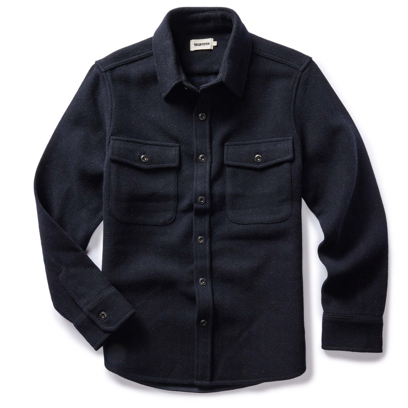 Taylor Stitch - The Maritime Shirt Jacket in Navy Wool
