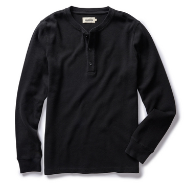 Taylor Stitch - The Organic Cotton Waffle Henley in Coal