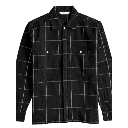 3sixteen - Long Sleeve Workshirt in Black Grid