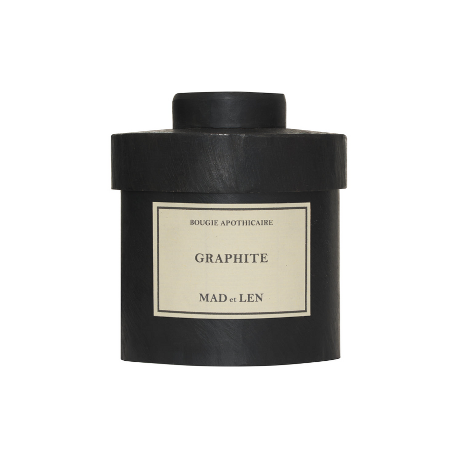 MAD ET LEN - Bougie Apothicaire Petite WHITE WAX / GRAPHITE