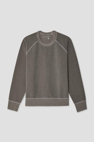 Save Khaki United - American Twill Back Terry Crew Reversible Sweat Shirt in Mocha