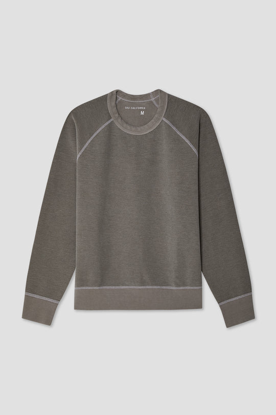 Save Khaki United - American Twill Back Terry Crew Reversible Sweat Shirt in Mocha