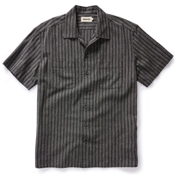 Taylor Stitch - The Conrad Shirt in Black Indigo Slub Stripe