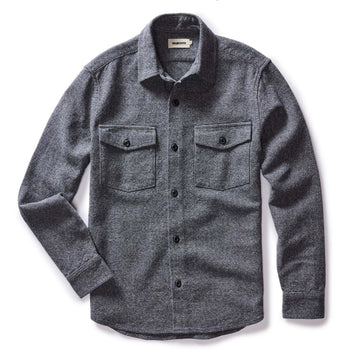 Taylor Stitch - The Point Shirt in Heather Blue Linen Tweed