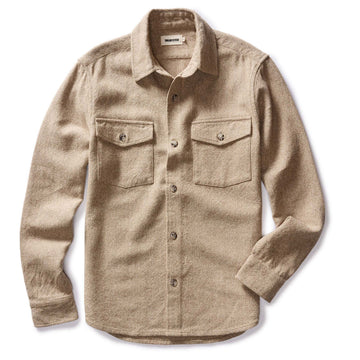 Taylor Stitch - The Point Shirt in Heather Oat Linen Tweed