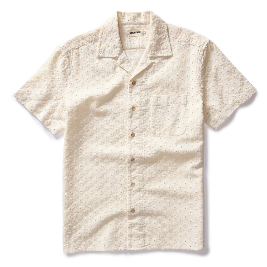 Taylor Stitch - The Short Sleeve Hawthorne in Vintage White Embroidered Eyelet