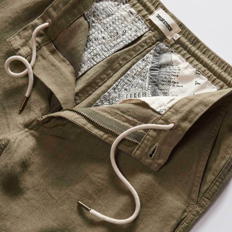 Taylor Stitch - The Easy Short in Olive Linen