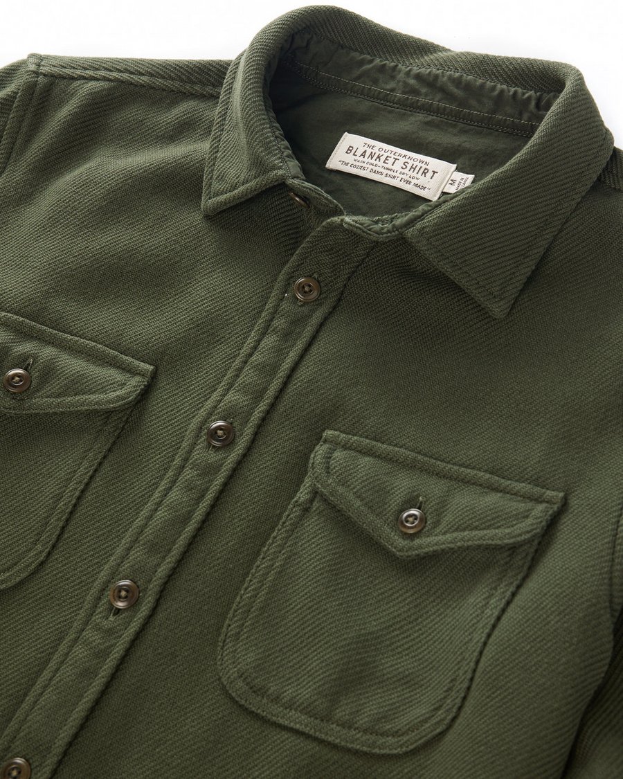 Outerknown - Chroma Blanket Shirt in Black Olive