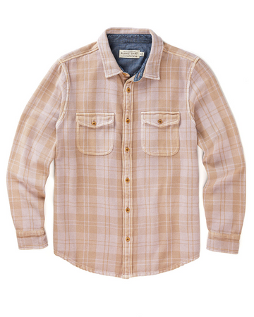 Outerknown - Blanket Shirt in Lilac Haze Latte Boxes