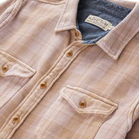 Outerknown - Blanket Shirt in Lilac Haze Latte Boxes