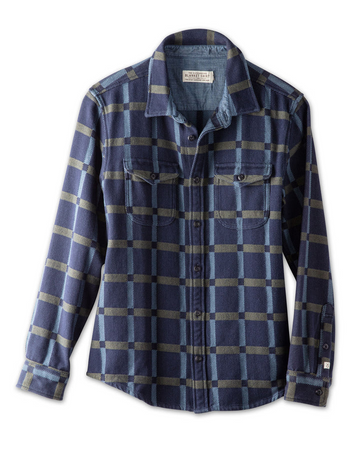 Outerknown - Blanket Shirt - Indigo Sea Bridge Plaid