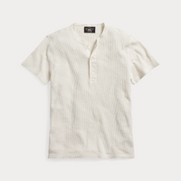 Double RL - Short-Sleeve Cotton Waffle Knit Henley