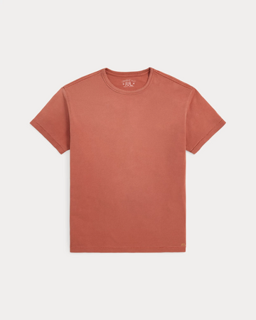 Double RL - Short-Sleeve Garment-Dyed Crewneck T-shirt - Red 1