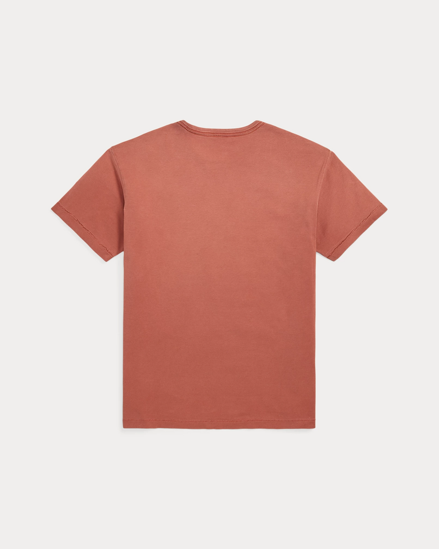 Double RL - Short-Sleeve Garment-Dyed Crewneck T-shirt - Red 1