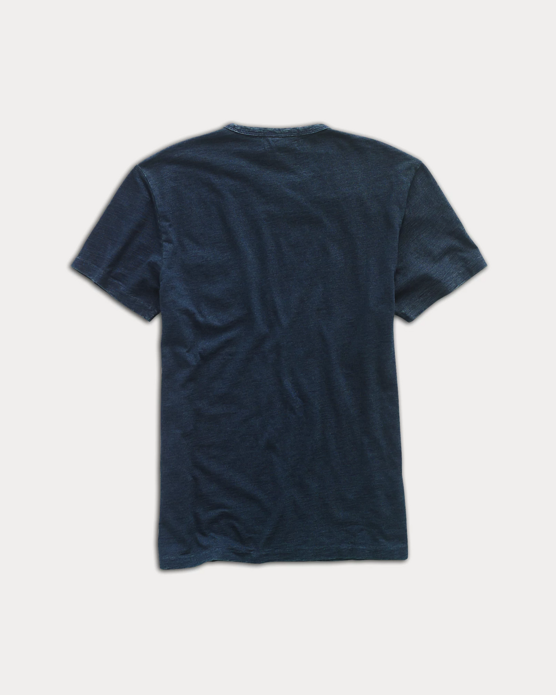 Double RL - Short-sleeve Indigo Slub Jersey Crewneck T-shirt W/ Pocket - Rinsed Indigo