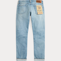 Double RL - High Slim Selvedge Jean W/ Zip - Lawton Wash