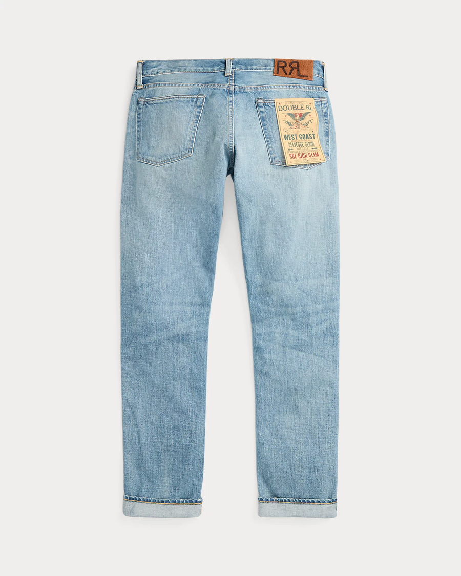 Double RL - High Slim Selvedge Jean W/ Zip - Lawton Wash Double RL - High Slim Selvedge Jean W/ Zip - Lawton Wash