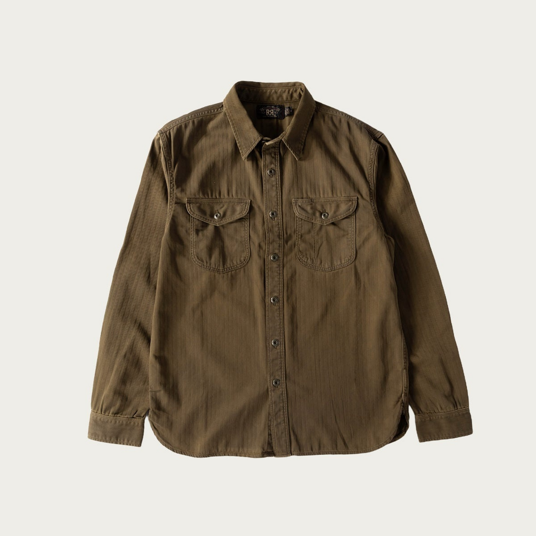 Double RL - Long-Sleeve Cotton Preston Workshirt - Dark Olive