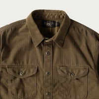 Double RL - Long-Sleeve Cotton Preston Workshirt - Dark Olive