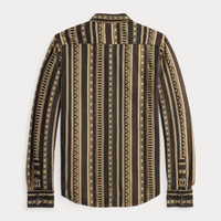 Double RL - Long-leeve Cotton Jacquard Giddeon Western Shirt - Brown Multi