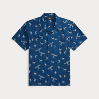 Double RL - Short-Sleeve Marshall Embroidered Camp Shirt - Indigo/Multi