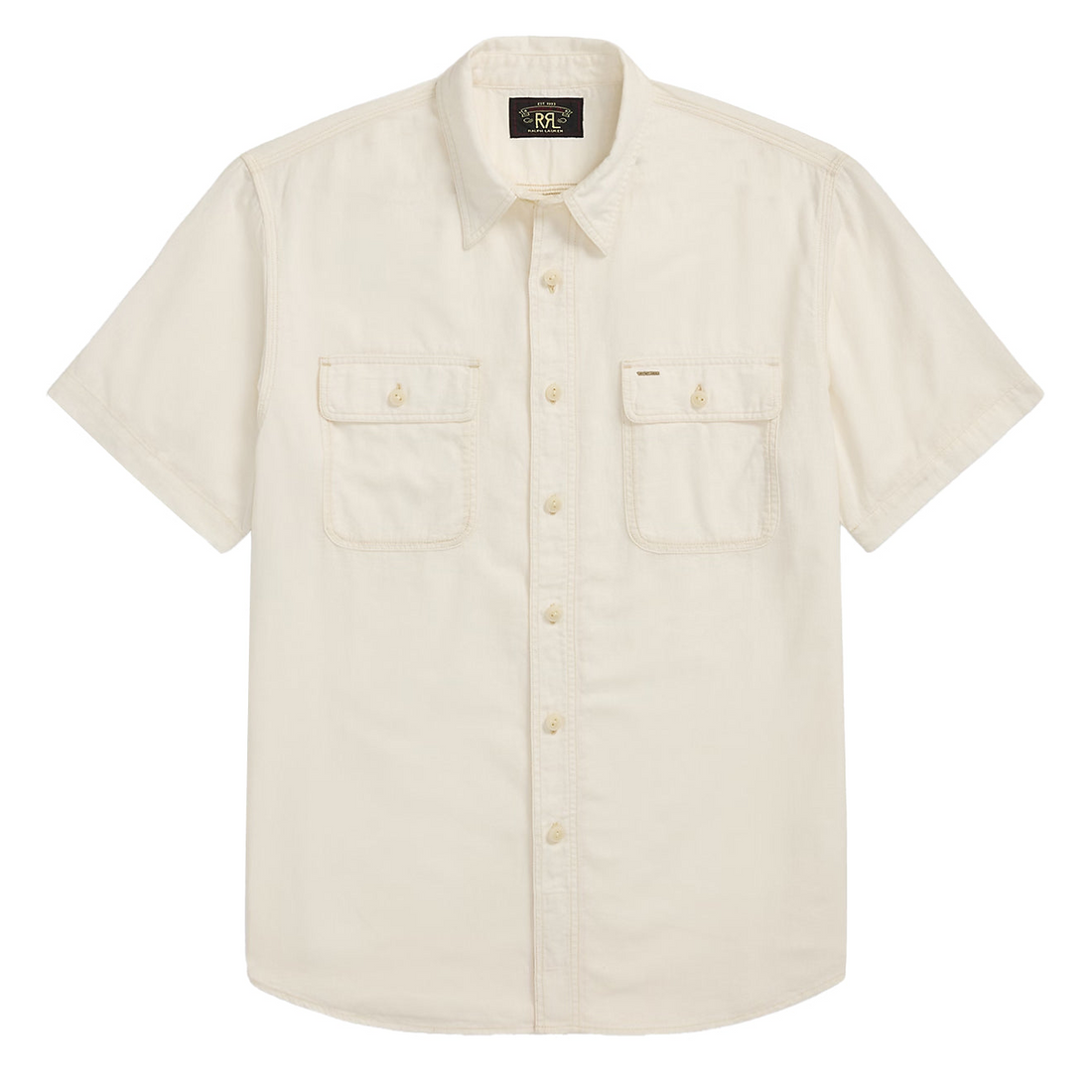 Ralph Lauren - Short-Sleeve Cotton Blend Matlock Sport Shirt - Natural/Off-white