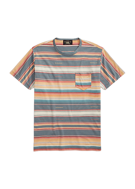 Double RL - Striped Jersey Pocket T-Shirt