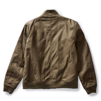 Taylor Stitch - The Insulated Bomber jacket in Fatigue Olive Dry Wax