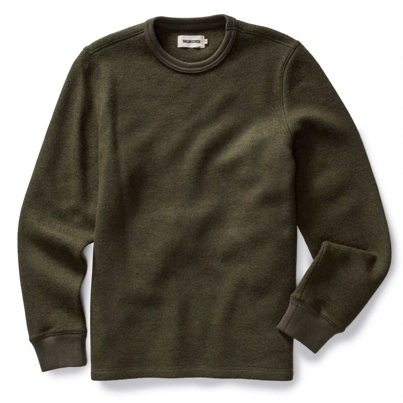 Taylor Stitch - The Evans Crew in Forest Birdseye Wool