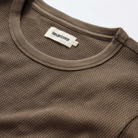 Taylor Stitch - The Organic Cotton Waffle Crew in Fatigue Olive