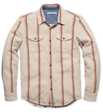 Outerknown - Blanket Shirt in Wheat Tecate Stripe