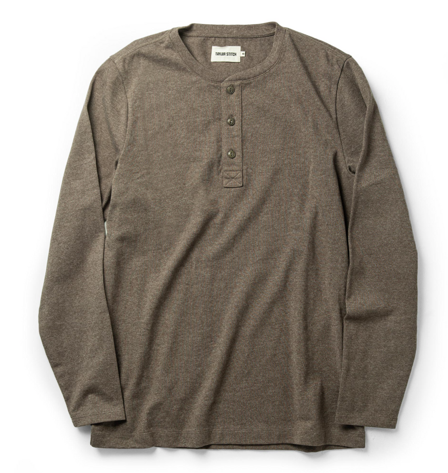Taylor Stitch - The Heavy Bag Henley in Espresso