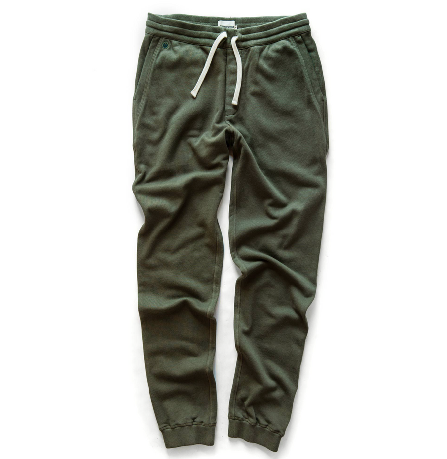 Taylor Stitch - The Fillmore Pant in Dark Olive Terry