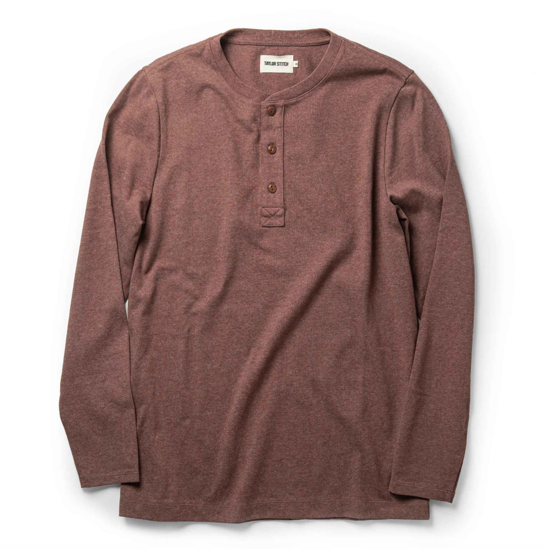 Taylor Stitch - The Heavy Bag Henley in Burgundy