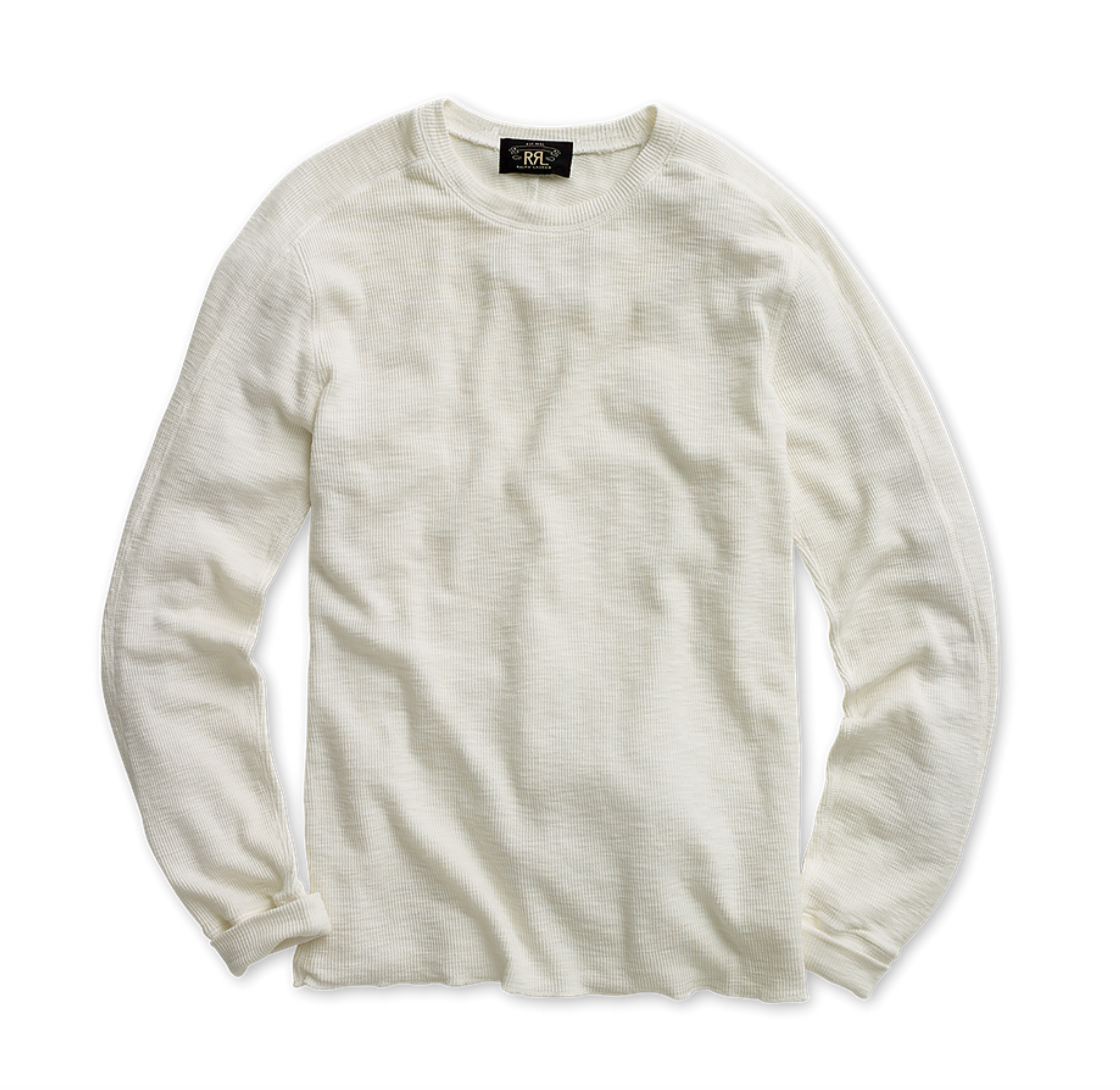 【RRL】WAFFLE CREWNECK Garment-Dyed Waffle-Knit Crewneck