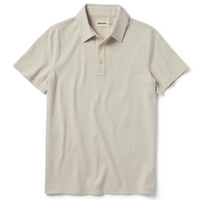 Taylor Stitch - The Heavy Bag Polo in Oatmeal Stripe