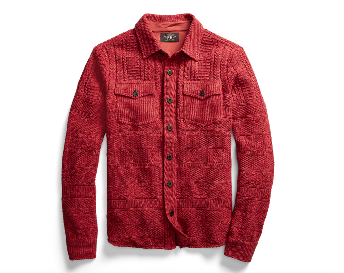 Double RL - Cotton Linen Workshirt Sweater