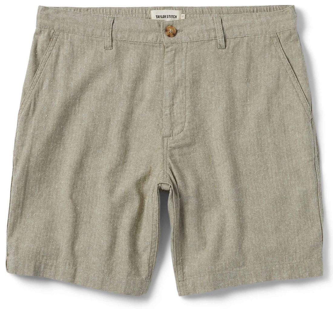 Taylor Stitch - The Easy Short in Olive Herringbone