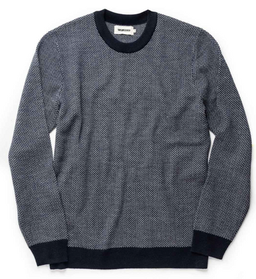Taylor Stitch - The Everett Sweater in Navy Birdseye