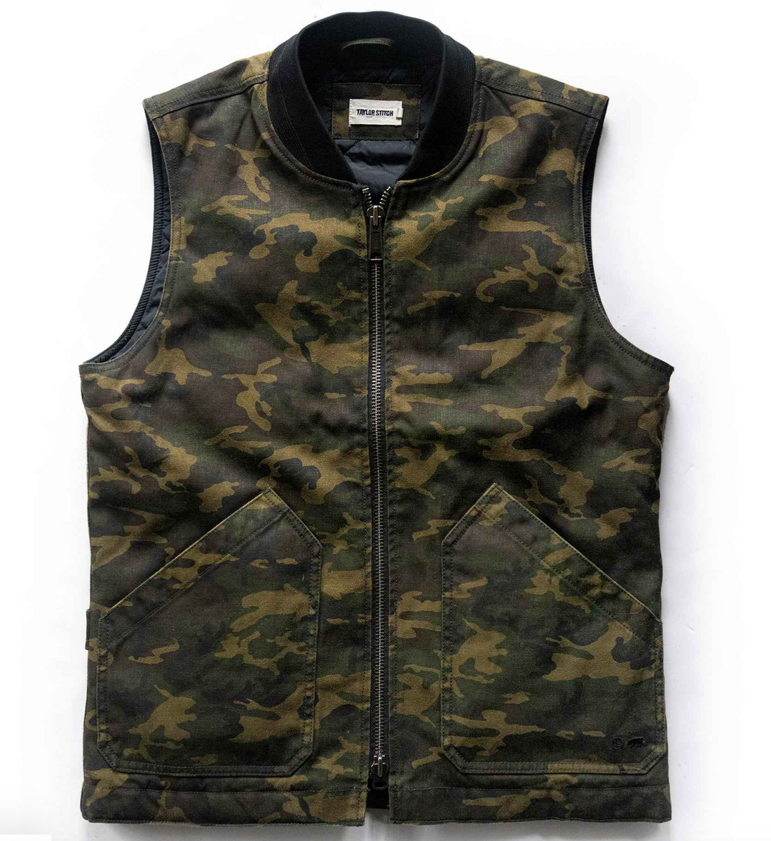 Taylor Stitch - The Workhorse Vest in Camo Boss Duck